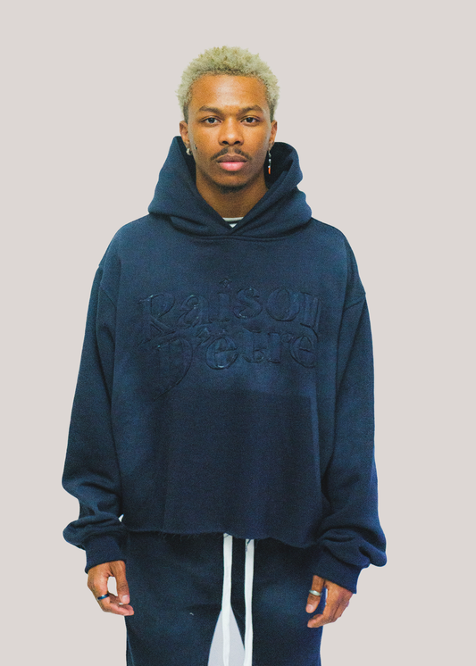 Denim Blue Reason For Being Pullover Hoodie